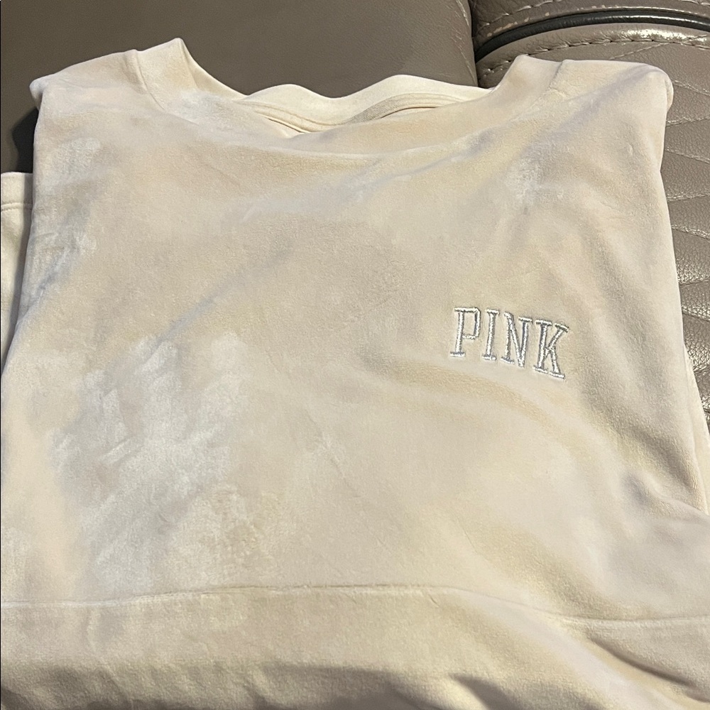 Pink Cream velour shirt